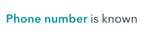 Phone number is known filter criteria