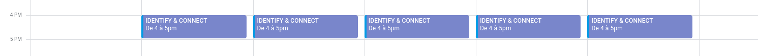 Planificaiton de temps pour identifier et connecter avec des prospects