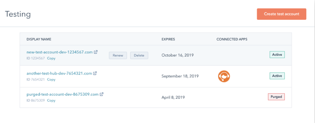 Creer un portail test dans HubSpot