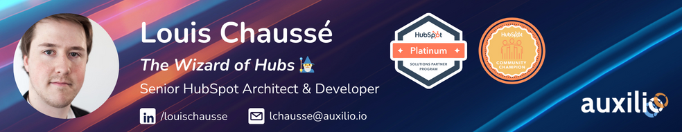 Louis Chaussé from Auxilio HubSpot Solutions Partner Signature